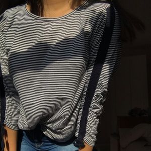 b&w striped top